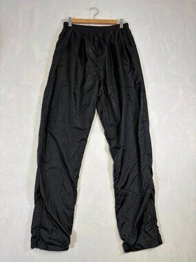 Vintage Lady Footlocker Black Nylon Windbreaker Track Pants Women’s Medium